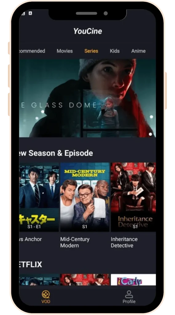 YouCine APK streaming movies on Android phone